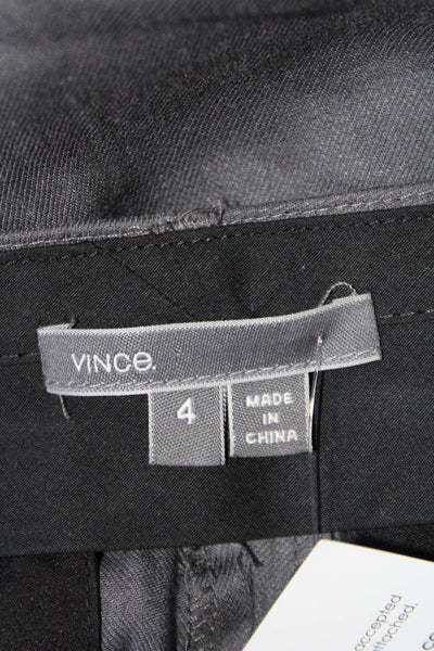 Vince Womens Dark Gray High Rise Slim Straight Leg Pants Size 4