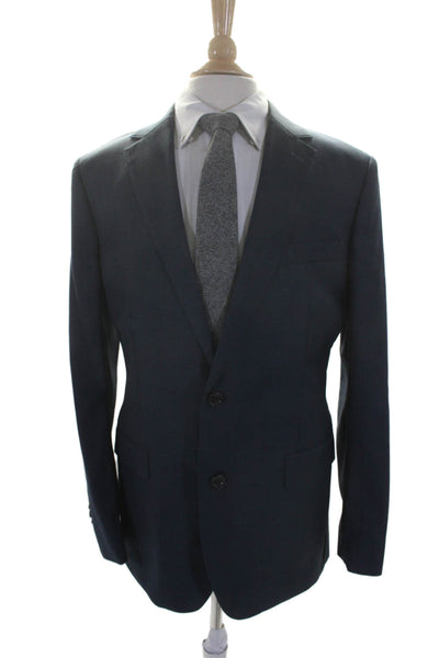 Bonobos Mens Wool Blend Navy Two Button Long Sleeve Blazer Size 40L