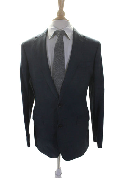 Bonobos Mens Wool Blend Navy Two Button Long Sleeve Blazer Size 38L