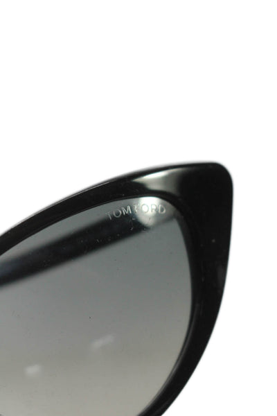 Tom Ford Womens Round Thick Frame Sunglasses Plastic Black One Size