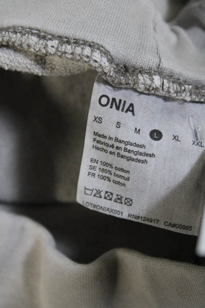 ONIA Mens Taupe Drawstring Cuff Ankle Cotton Jogger Pants Size L