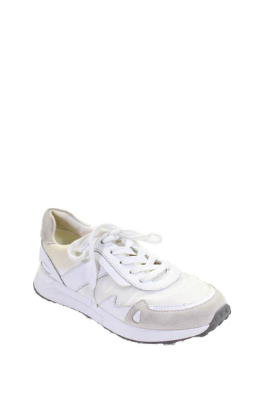 Michael Michael Kors Womens Suede Trim Low Top Sneakers White Size 8