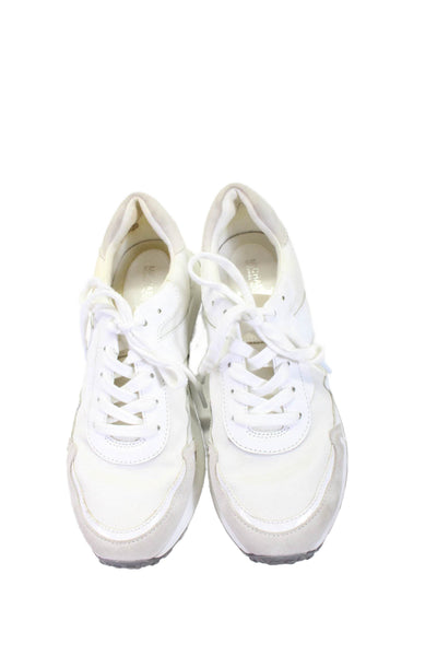 Michael Michael Kors Womens Suede Trim Low Top Sneakers White Size 8