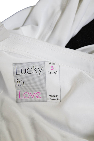 Lucky In Love Women's Pull-On Causal Skort Legging White Size S