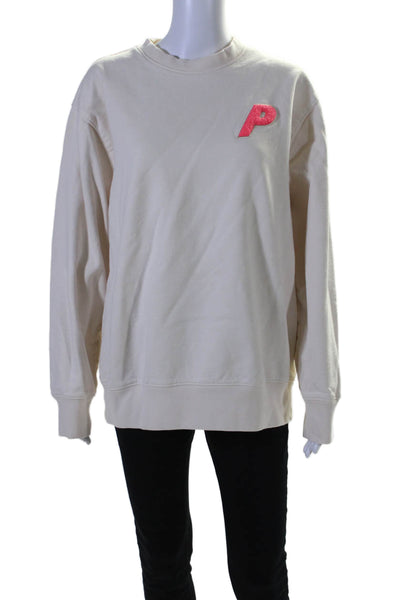 Palace Unisex Adults Cotton Crew Neck Long Sleeve Sweatshirt Pink Size L