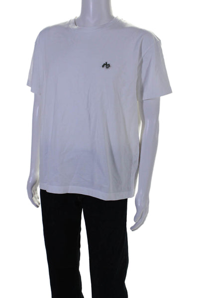 Rag & Bone Mens Cotton Round Neck Short Sleeve Pullover T-Shirt White Size S