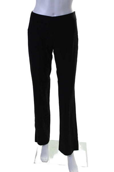 Theory Womens High Rise Flat Front Slim Straight Bootcut Trousers Black Size 2