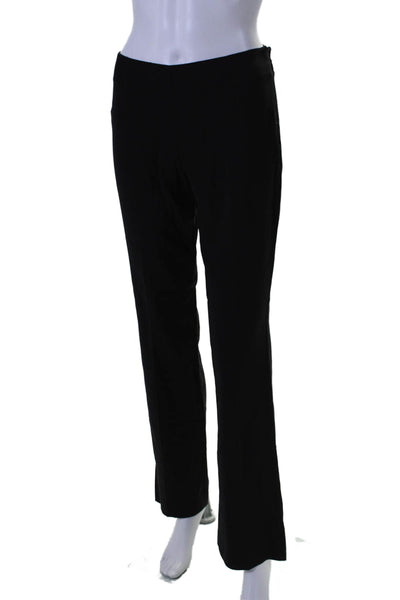 Theory Womens High Rise Flat Front Slim Straight Bootcut Trousers Black Size 2