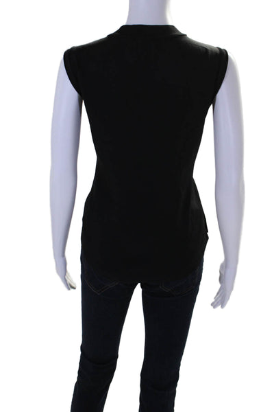 Rag & Bone Womens Round Neck Pullover Tank Top Blouse Black Size M