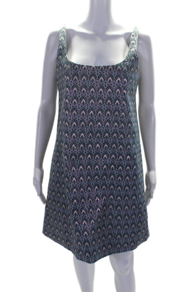 Maje Womens Metallic Geometric Print Sleeveless Pullover Dress Multicolor Size M