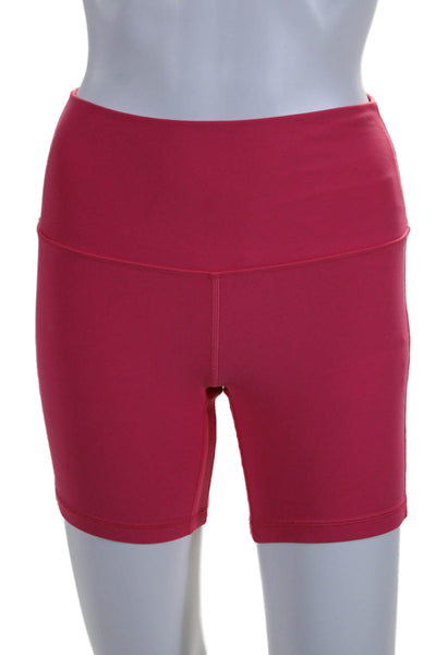 Lululemon Women's High Waist Pockets  Athletic Biker Shorts Pink Size 6