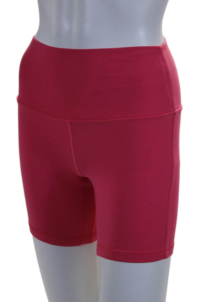 Lululemon Women's High Waist Pockets  Athletic Biker Shorts Pink Size 6