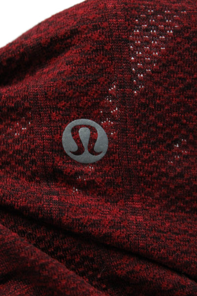 Lululemon Womens Long Sleeve Scoop Neck Stretch Knit Shirt Red Size 6