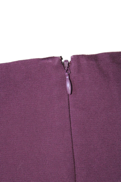 Kate Spade Saturday Womens Back Zip Square Neck Shift Dress Purple Size 4