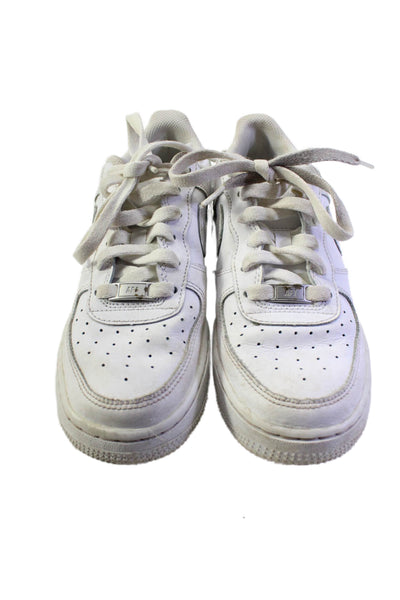 Nike Girls Air Force 1 White Leather Low Top Sneakers Shoes Size 6Y