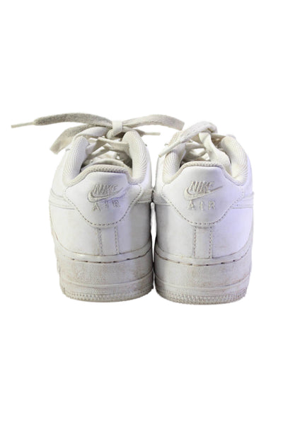 Nike Girls Air Force 1 White Leather Low Top Sneakers Shoes Size 6Y