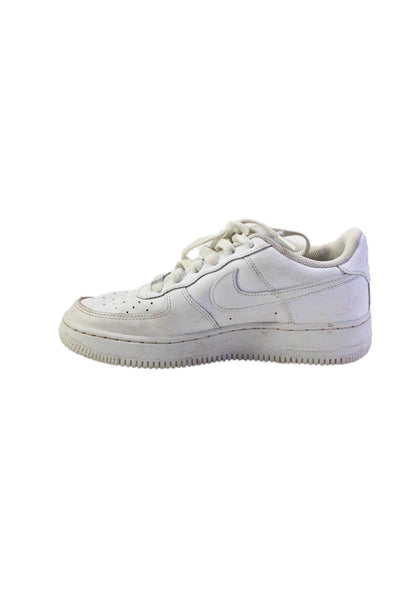 Nike Girls Air Force 1 White Leather Low Top Sneakers Shoes Size 6Y