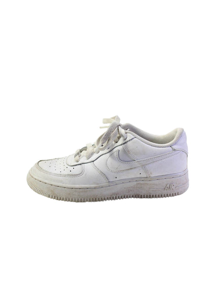 Nike Girls Air Force 1 White Leather Low Top Sneakers Shoes Size 6Y