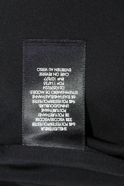 Alice + Olivia Womens Back Zip Long Sleeve Scoop Neck Dress Black Size 2