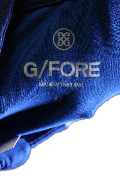 G/Fore Womens Long Sleeve Quarter Zip Mock Neck Shirt Blue Size Medium