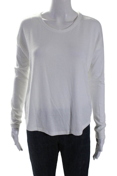 Rag & Bone Womens Long Sleeves Pullover Sweatshirt White Size Extra Small