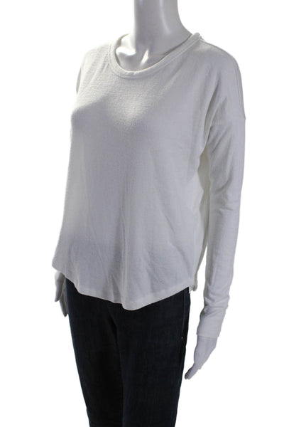 Rag & Bone Womens Long Sleeves Pullover Sweatshirt White Size Extra Small