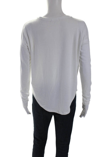 Rag & Bone Womens Long Sleeves Pullover Sweatshirt White Size Extra Small