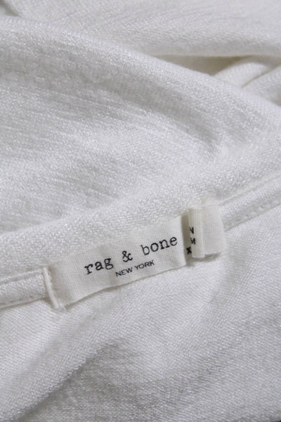 Rag & Bone Womens Long Sleeves Pullover Sweatshirt White Size Extra Small