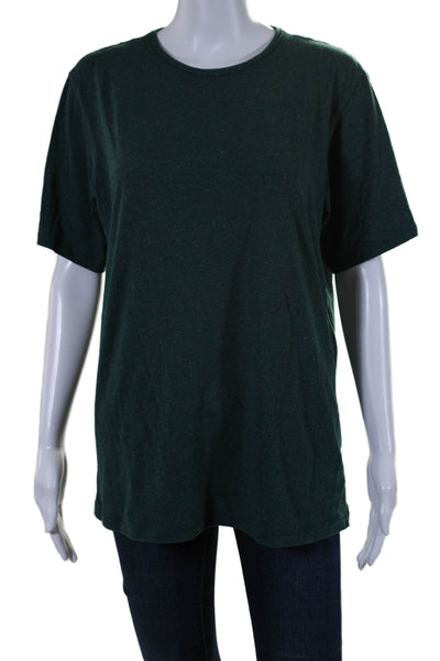 Rag & Bone Womens Short Sleeve Crew Neck Basic T Shirt Green Medium