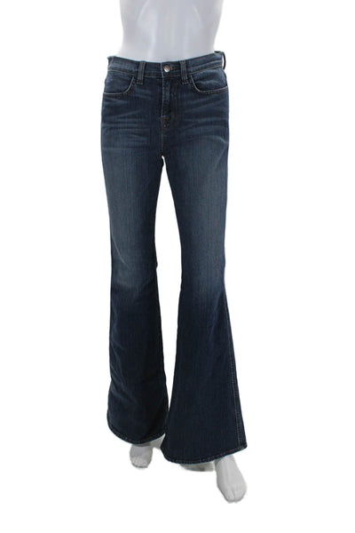 J Brand Womens Zipper Fly High Rise Medium Wash Flare Leg Jeans Blue Size 26