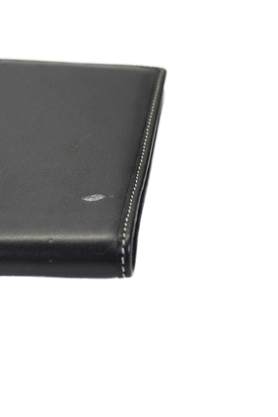 Coach Unisex Bi Fold Card Holder Agenda Wallet Book Black Leather