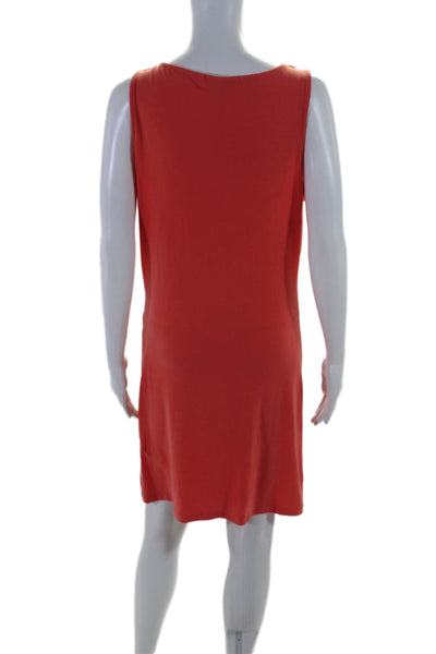 Michael Michael Kors Women's Cowl Neck Sleeveless Cinch Mini Dress Orange Size S