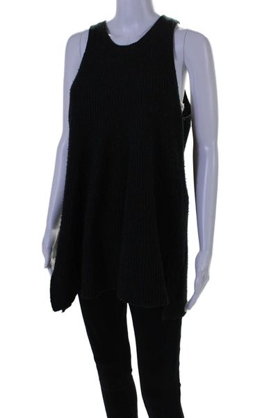 The Row Womens Knitted Sleeveless Scoop Neck Sweater Blouse Black Size M