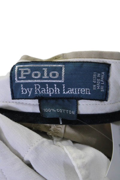 Polo Ralph Lauren Mens Cotton 5 Pocket Button Close Chino Shorts Beige Size 38