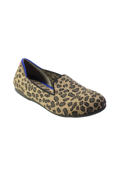 Rothys Womens Brown Leopard Print Slip On Ballet Flats Shoes Size 13