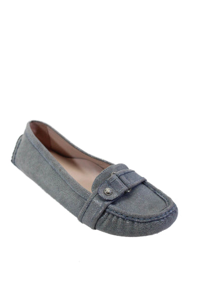 Taryn Rose Womens Suede Slip On Round Toe Flats Gray Size 7.5