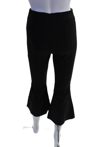 C/MEO Collective Womens Black Cotton Button Detail High Rise Flare Pants Size XS