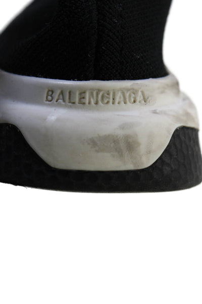 Balenciaga Kids Fabric Chunky Bottom Slide On Sock Style Sneakers Black Size 13