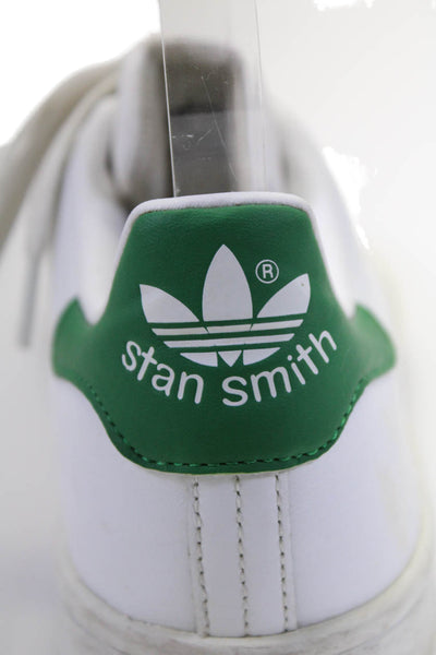 Adidas Stan Smith Mens Leather Low Top Casual Sneakers White Green Size 8.5