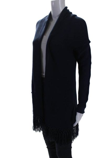 Lilly Pulitzer Womens Long Sleeves Wrap Sweater Navy Blue Cotton Size Small