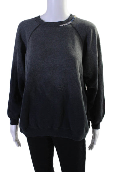 I.S.MB.S Women's Crewneck Long Sleeves Pullover Sweatshirt Black Size M