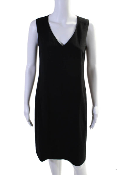 DKNY Womens Back Zip Sleeveless Scoop Neck Mid Calf Dress Black Size 6