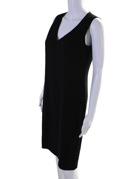 DKNY Womens Back Zip Sleeveless Scoop Neck Mid Calf Dress Black Size 6