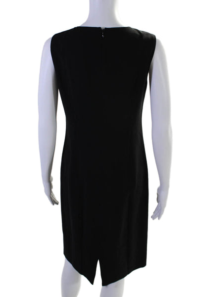 DKNY Womens Back Zip Sleeveless Scoop Neck Mid Calf Dress Black Size 6