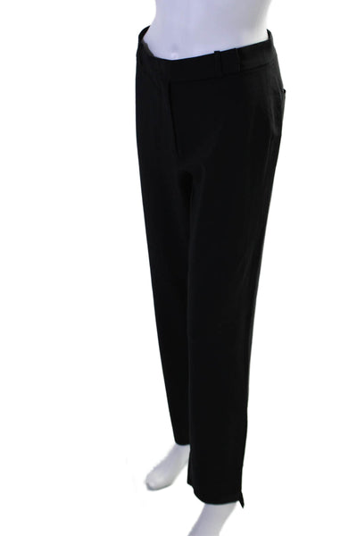 DKNY Womens Zip Front Tapered Leg Pleated Dress Pants Black Size 6