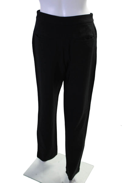 DKNY Womens Zip Front Tapered Leg Pleated Dress Pants Black Size 6