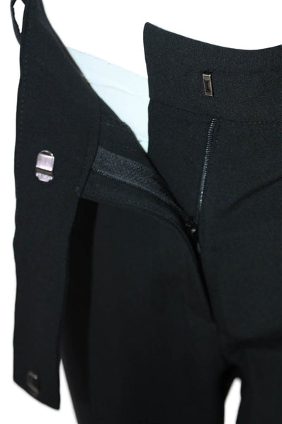 DKNY Womens Zip Front Tapered Leg Pleated Dress Pants Black Size 6