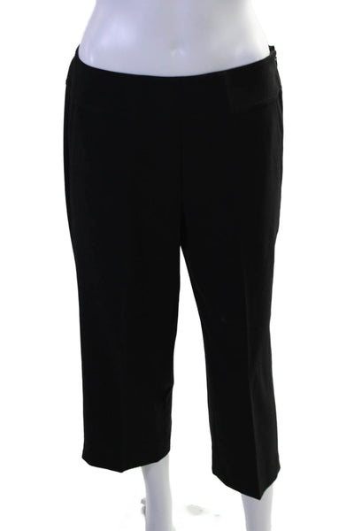 T Tahari Womens Side Zip Tapered Leg Pleated Dress Pants Black 28 in