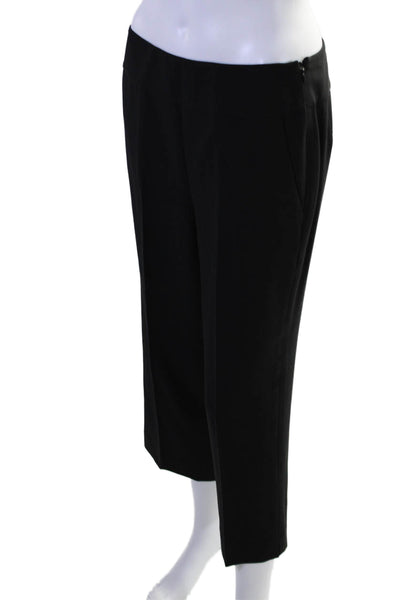 T Tahari Womens Side Zip Tapered Leg Pleated Dress Pants Black 28 in