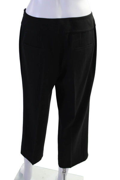 T Tahari Womens Side Zip Tapered Leg Pleated Dress Pants Black 28 in